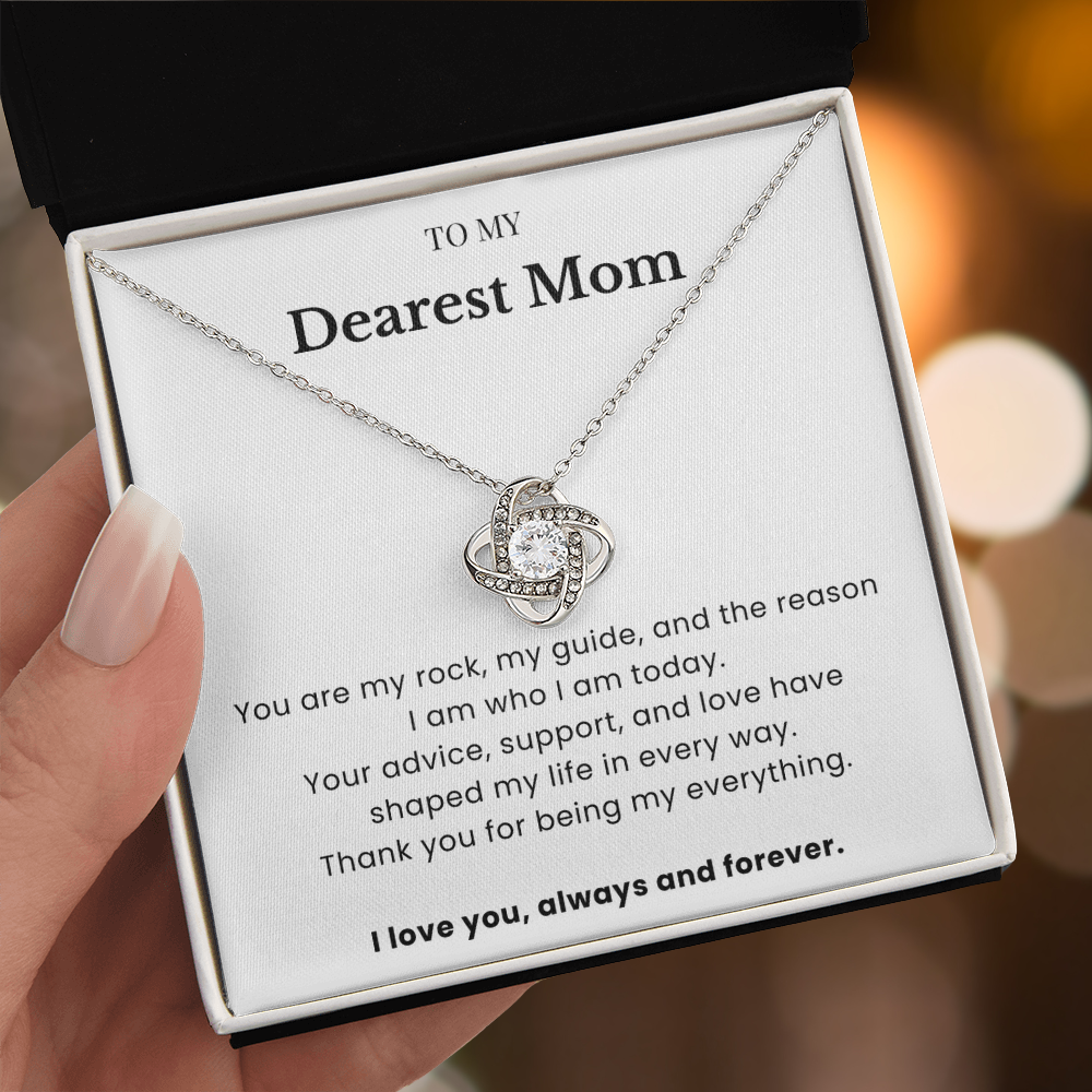 To My Dearest Mom - Twisted Love Pendant - My Rock, My Everything