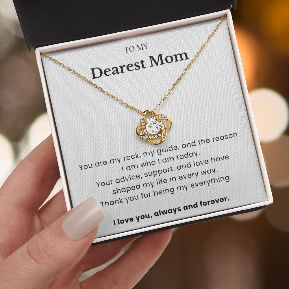 To My Dearest Mom - Twisted Love Pendant - My Rock, My Everything