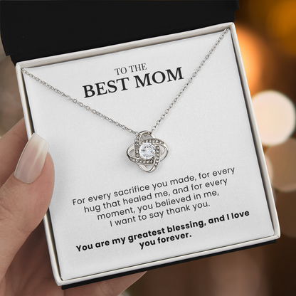 To The Best Mom - Twisted Love Pendant - Forever Thankful