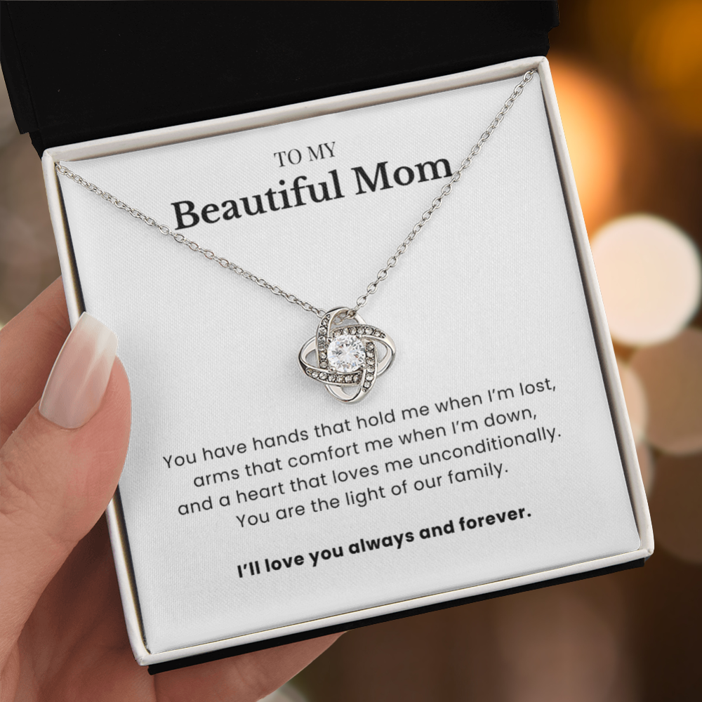 To My Beautiful Mom - Twisted Love Pendant - Always in My Heart