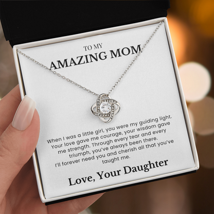 To My Amazing Mom - Twisted Love Pendant - A Bond Like No Other