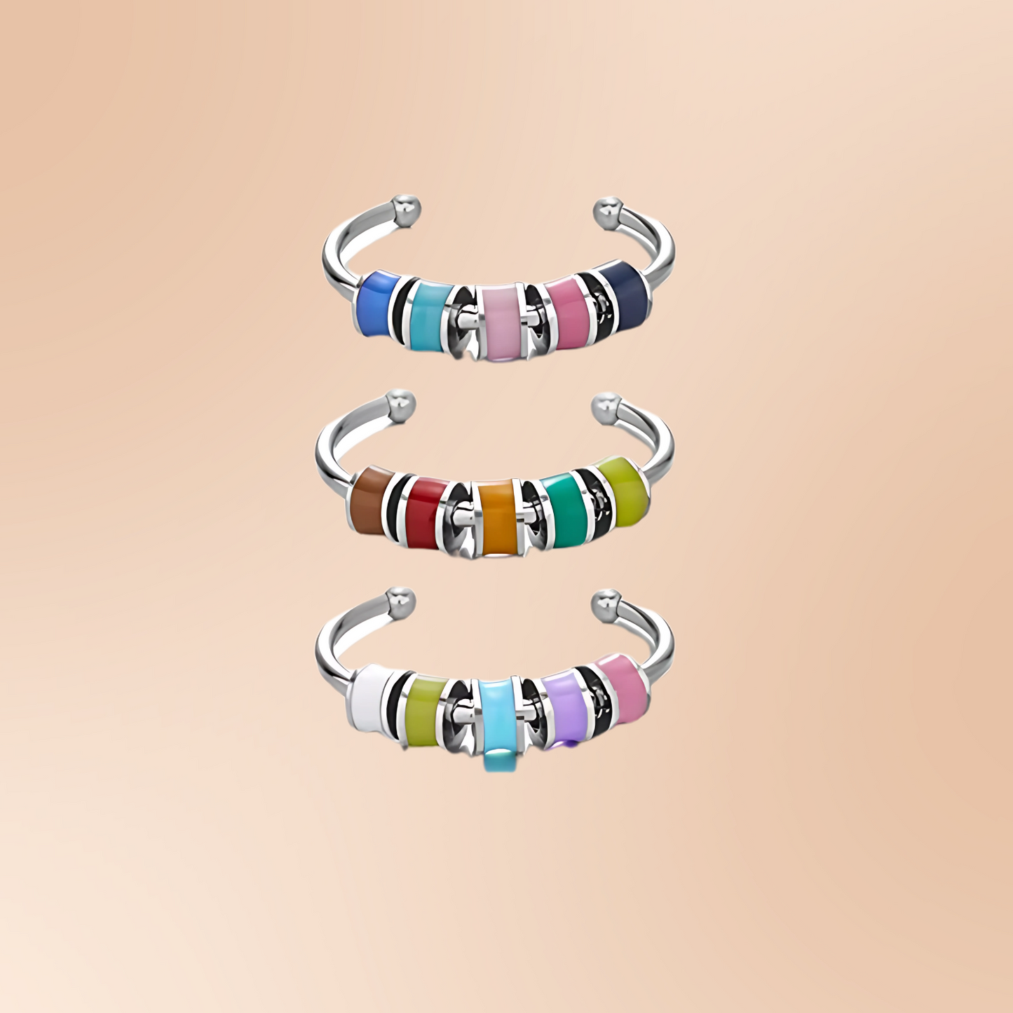 Colorful Spiral Anti-Anxiety Fidget Ring