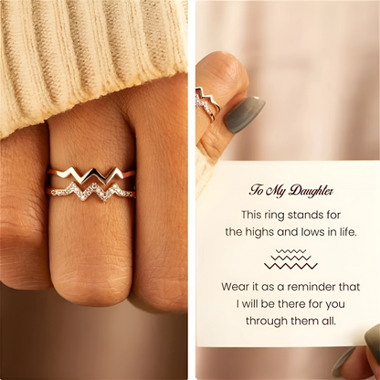 Double Ripple Wavy Ring