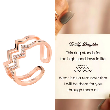 Double Ripple Wavy Ring