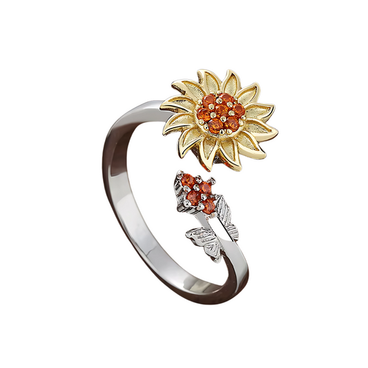 Elegant Daisy Anti-Anxiety Fidget Ring