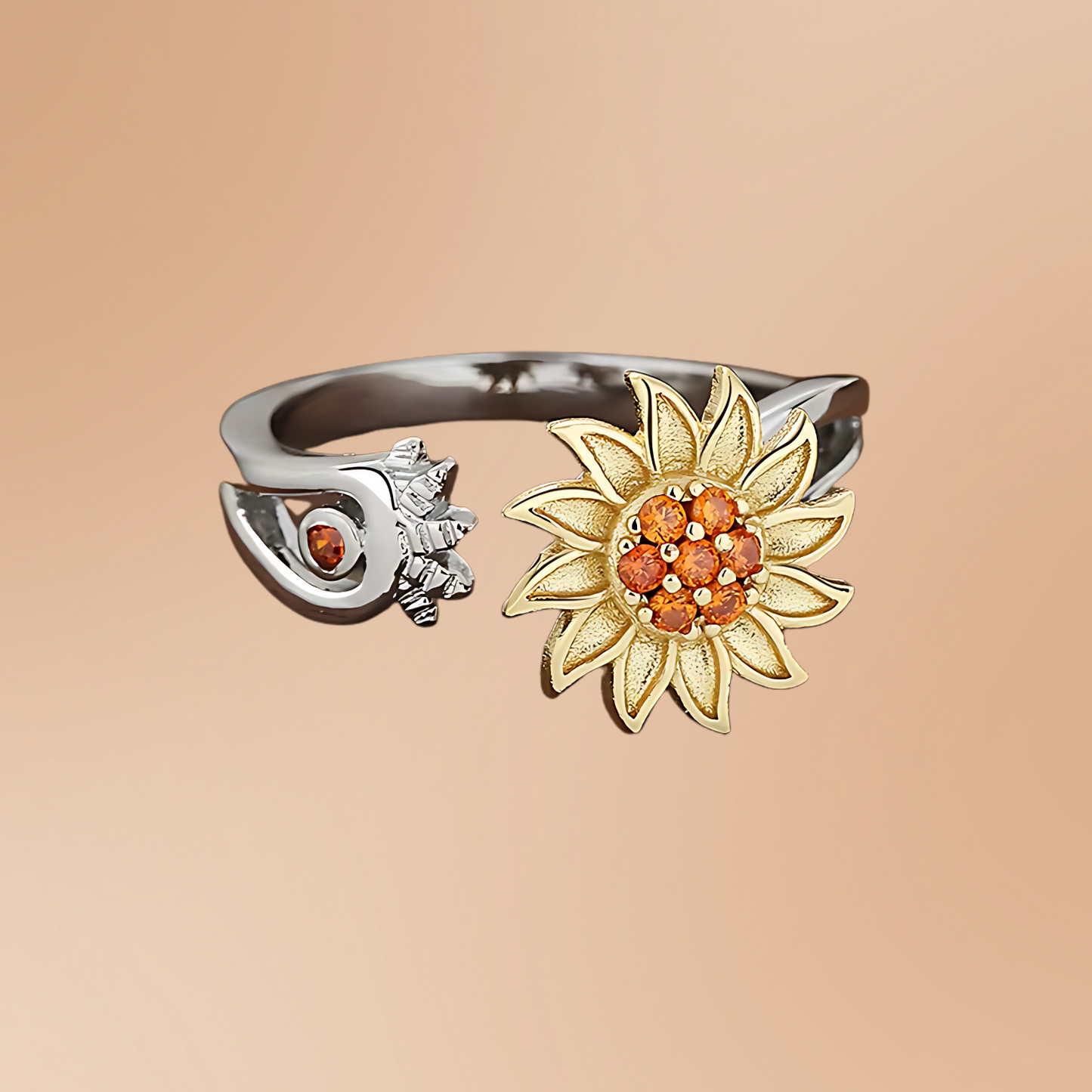 Elegant Daisy Anti-Anxiety Fidget Ring