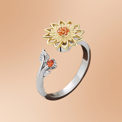 Elegant Daisy Anti-Anxiety Fidget Ring