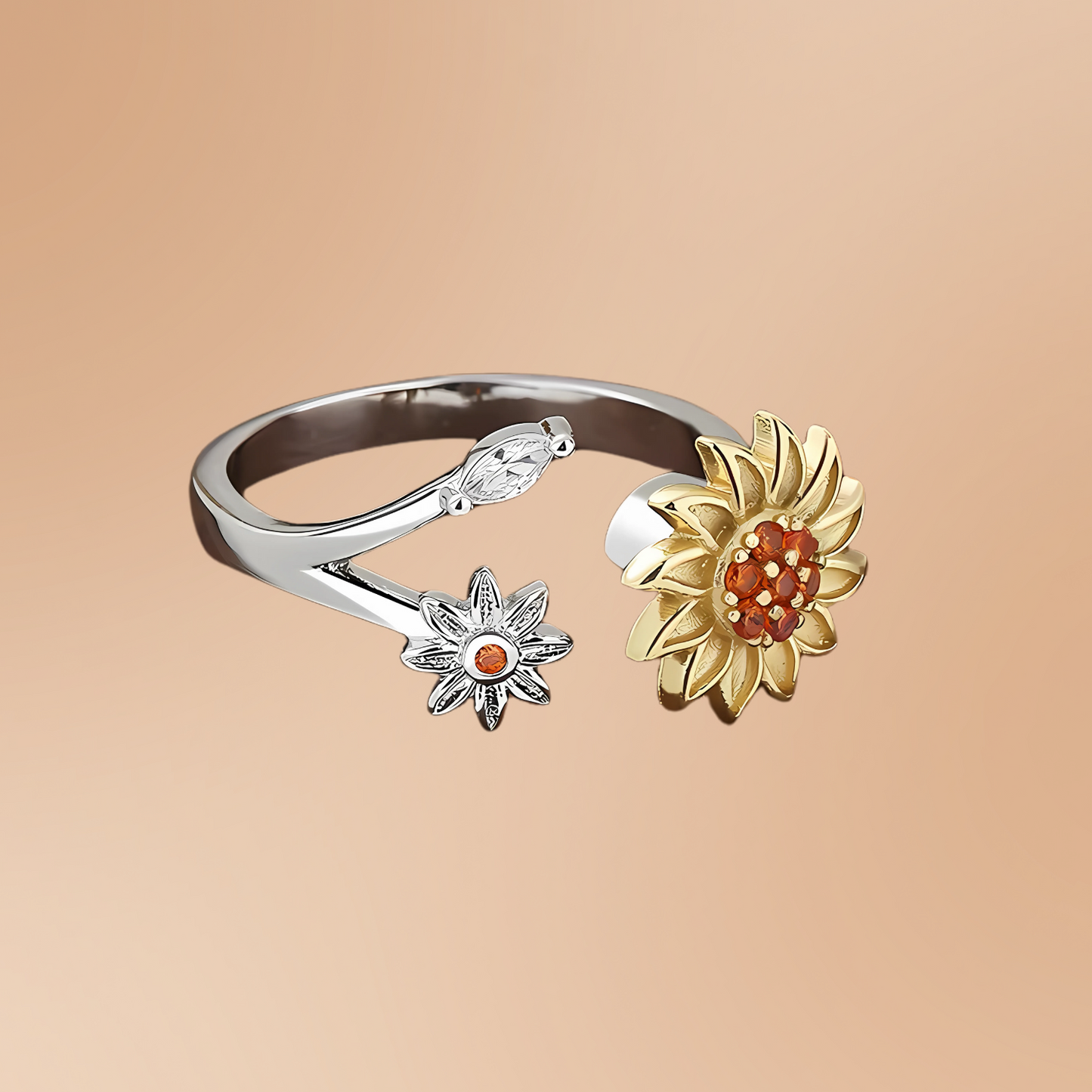 Elegant Daisy Anti-Anxiety Fidget Ring