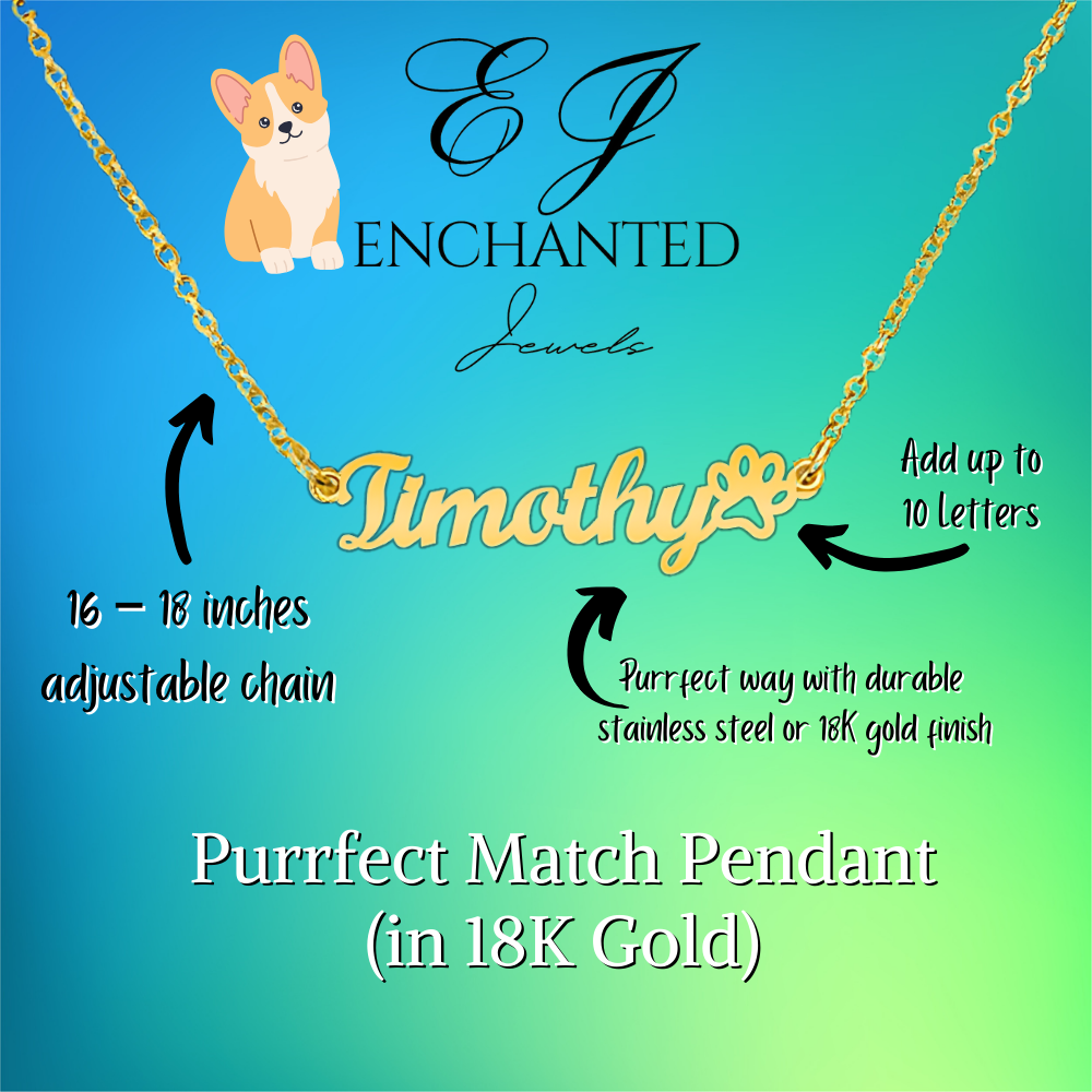 Purrfect Match Pendant - Congratulatory Welcoming New Furry Friend - Enchanted Jewels