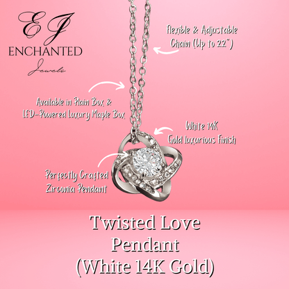 Lovely Girlfriend - Loves Air Twisted Love Pendant - Enchanted Jewels