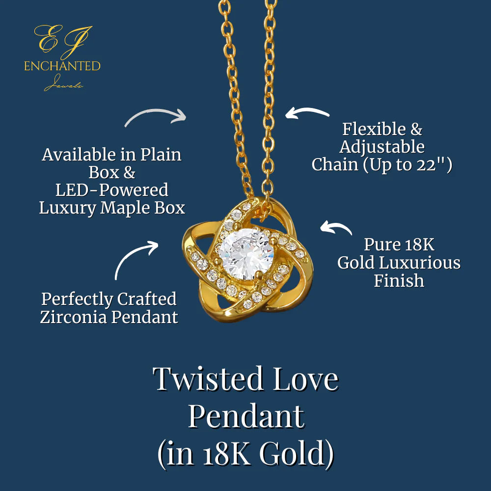 To My Cherished Mom - Twisted Love Pendant - My Biggest Blessing