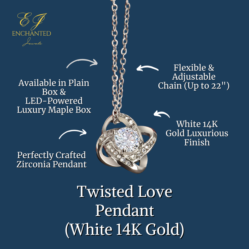 To My Sweetest Mom - Twisted Love Pendant - All My Heart