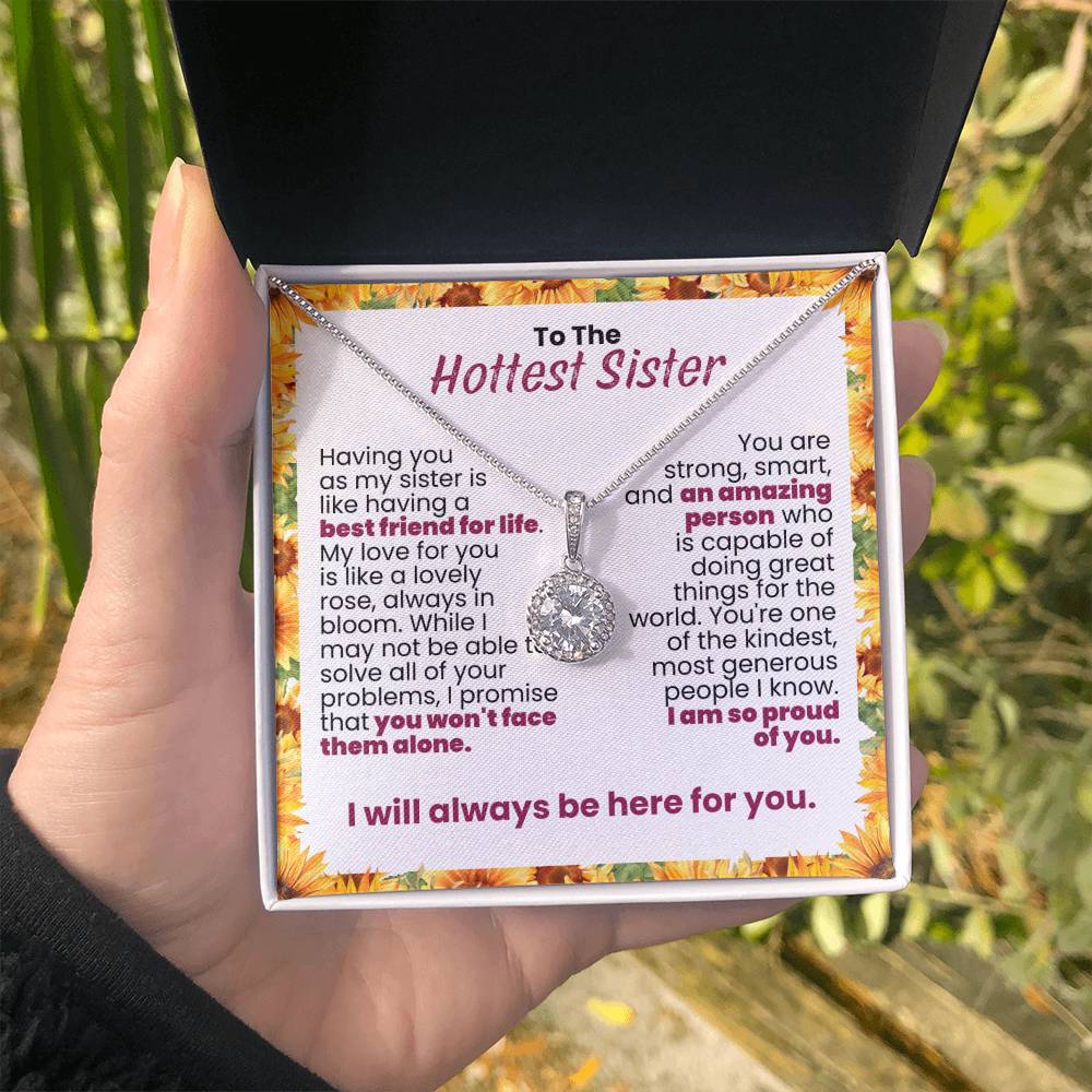 To The Hottest Sister Forever Grateful Pendant - Enchanted Jewels