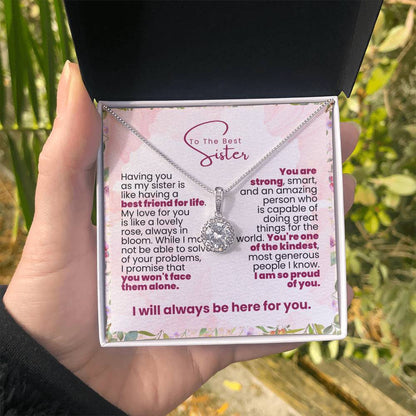 To The Best Sister Forever Grateful Pendant - Enchanted Jewels
