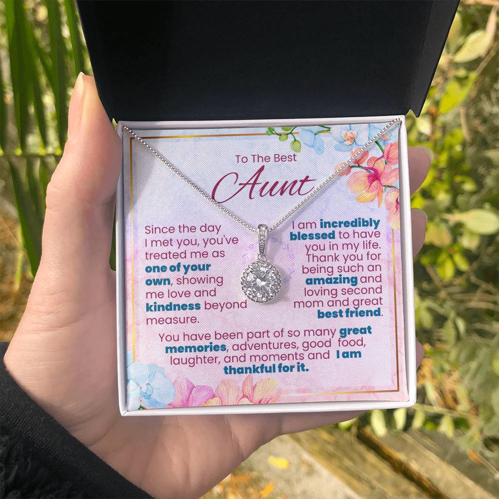To The Best Aunt Forever Grateful Pendant - Enchanted Jewels