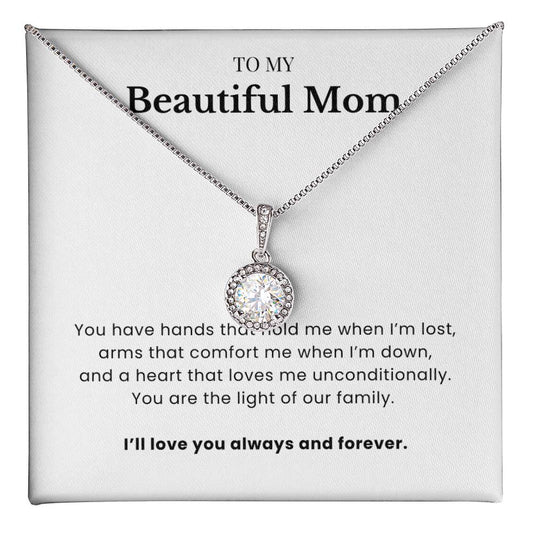 To My Beautiful Mom - Forever Grateful Pendant - Always in My Heart