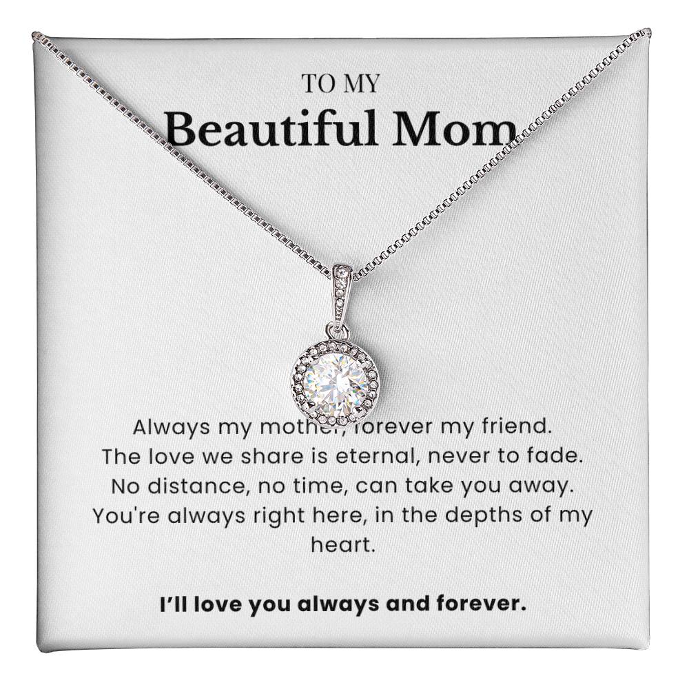 To My Beautiful Mom - Forever Grateful Pendant - Forever in My Heart