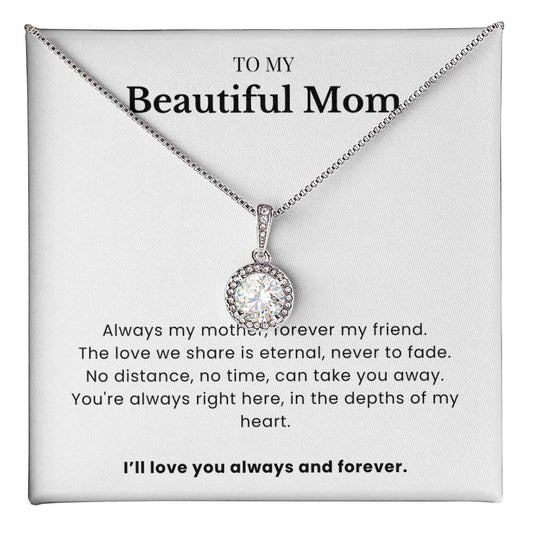 To My Beautiful Mom - Forever Grateful Pendant - Forever in My Heart