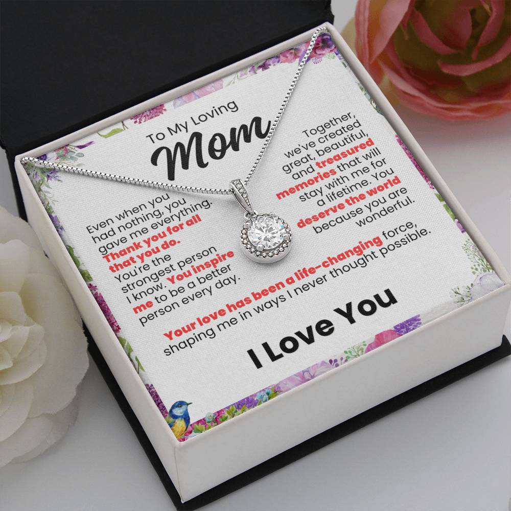 To My Loving Mom Forever Grateful Pendant - Enchanted Jewels