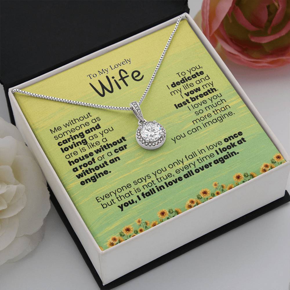 To My Lovely Wife Forever Grateful Pendant - Enchanted Jewels