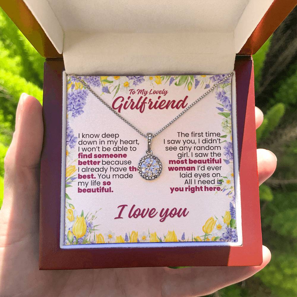 To My Lovely Girlfriend Forever Grateful Pendant - Enchanted Jewels