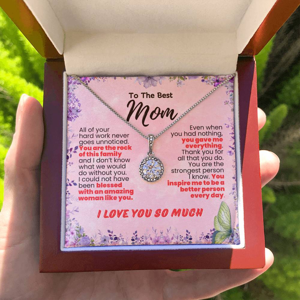 To The Best Mom Forever Grateful Pendant - Enchanted Jewels