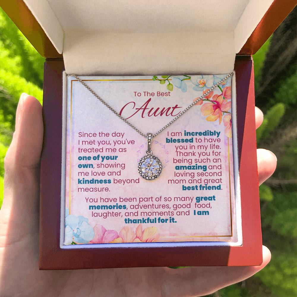To The Best Aunt Forever Grateful Pendant - Enchanted Jewels