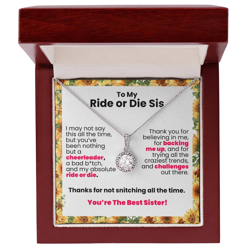 Ride or D_e Sis Forever Grateful Pendant - Enchanted Jewels