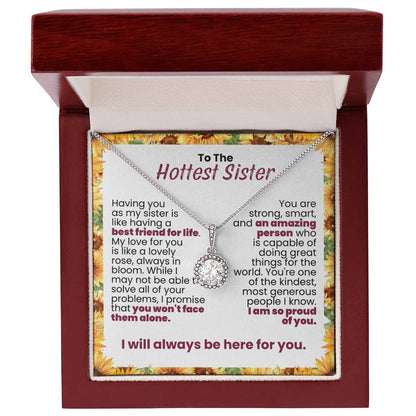 To The Hottest Sister Forever Grateful Pendant - Enchanted Jewels