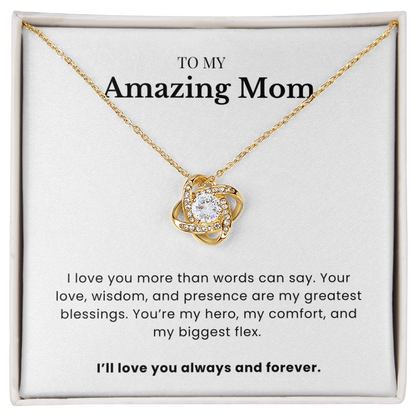 To My Amazing Mom - Twisted Love Pendant - My Forever Hero