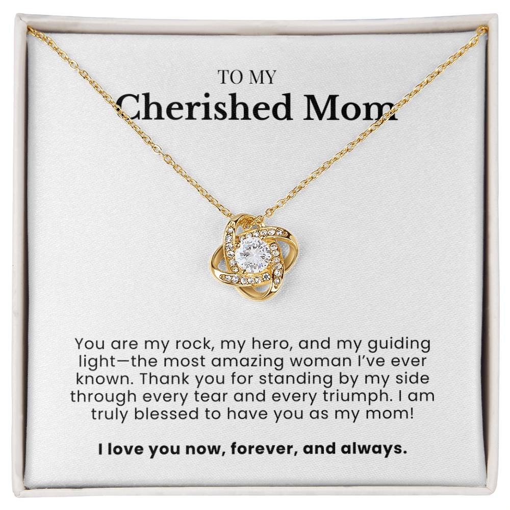 To My Cherished Mom - Twisted Love Pendant - My Biggest Blessing