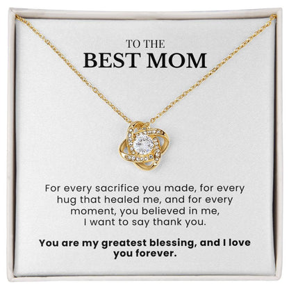 To The Best Mom - Twisted Love Pendant - Forever Thankful