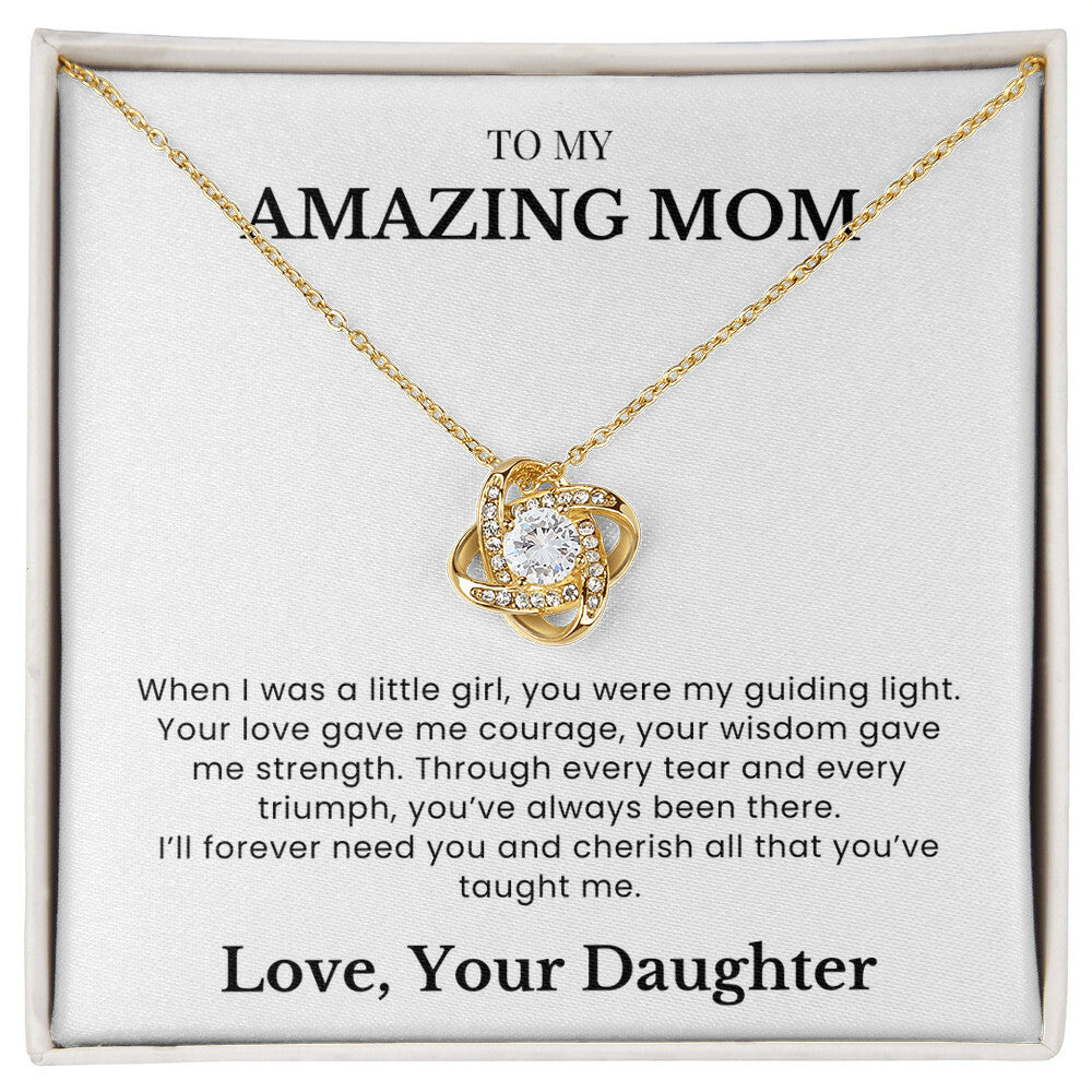 To My Amazing Mom - Twisted Love Pendant - A Bond Like No Other