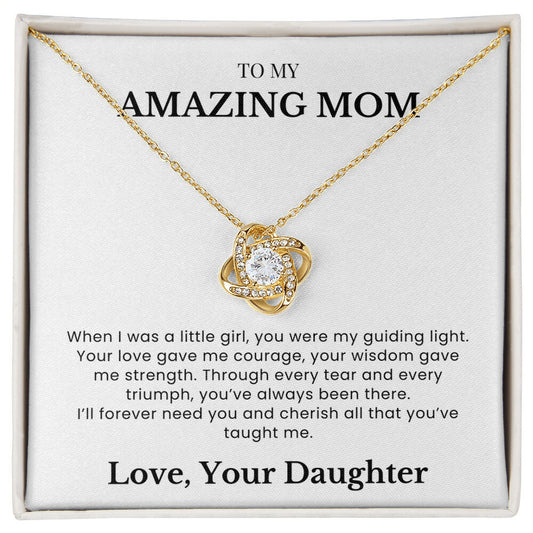 To My Amazing Mom - Twisted Love Pendant - A Bond Like No Other