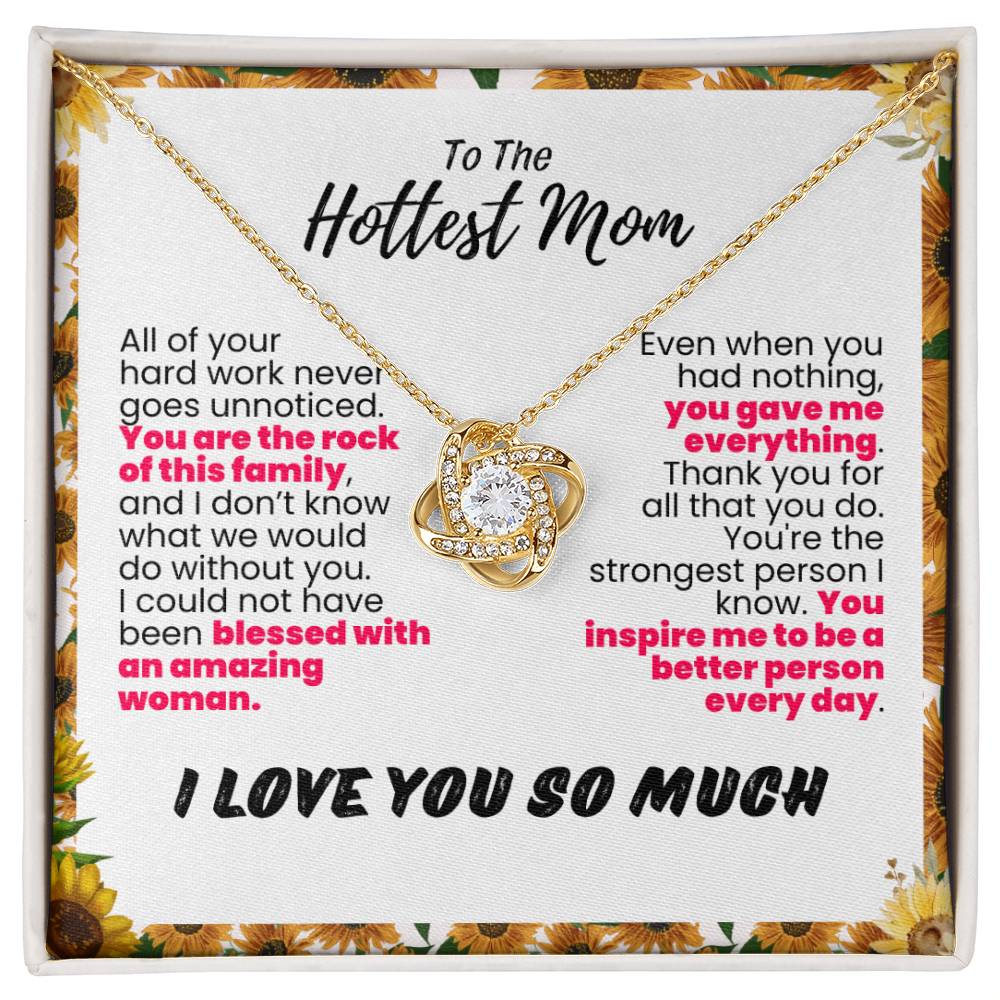 To The Hottest Mom Twisted Love Pendant - Enchanted Jewels