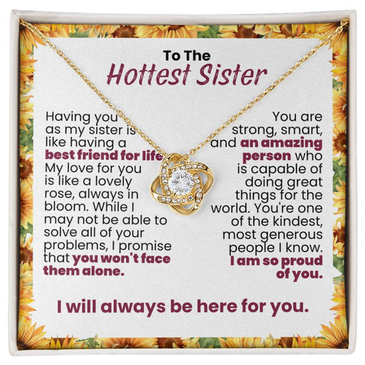 To The Hottest Sister Twisted Love Pendant - Enchanted Jewels