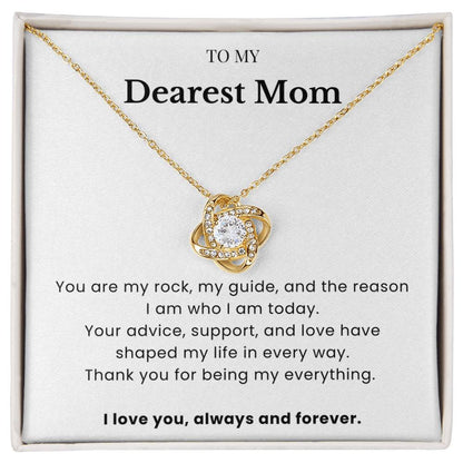 To My Dearest Mom - Twisted Love Pendant - My Rock, My Everything