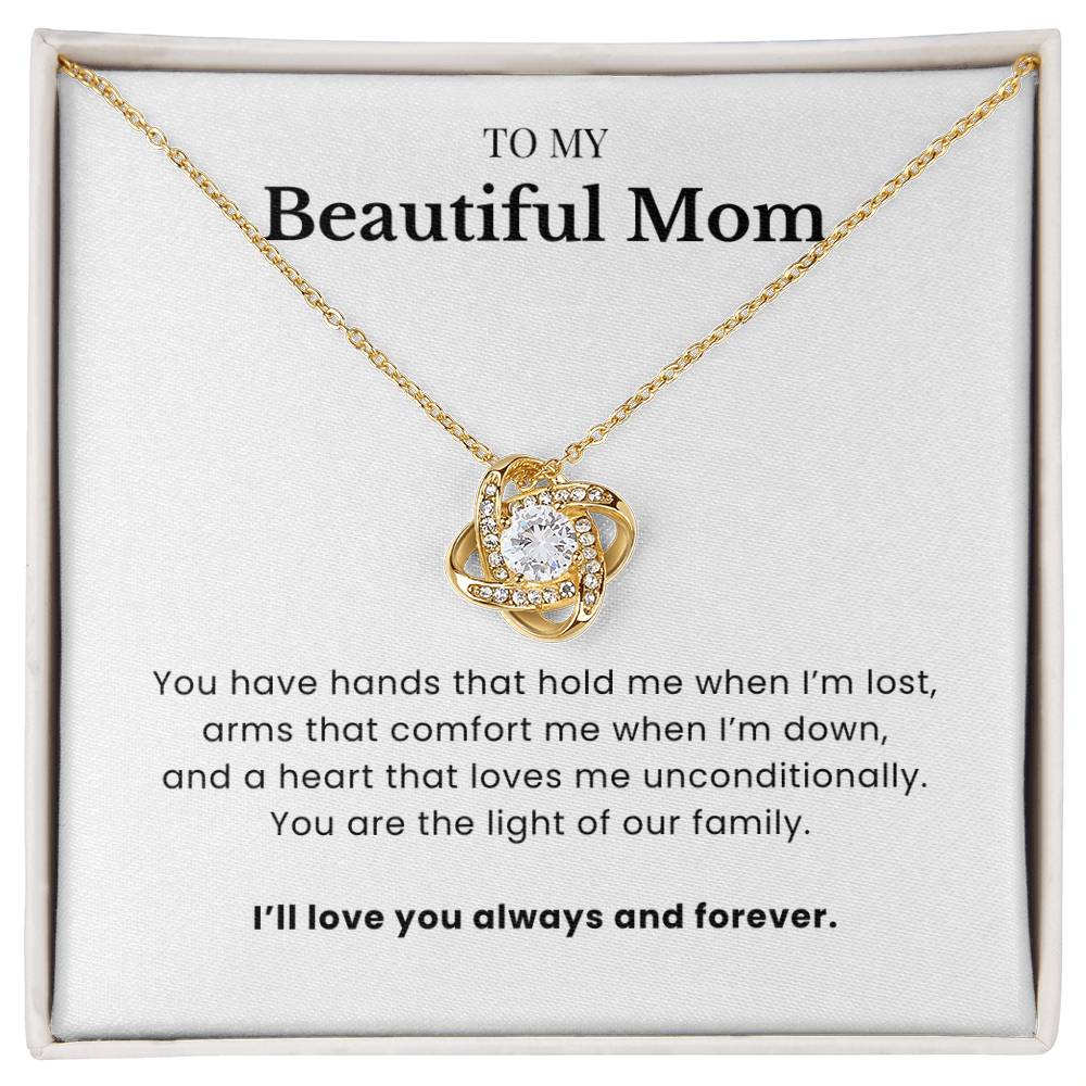 To My Beautiful Mom - Twisted Love Pendant - Always in My Heart