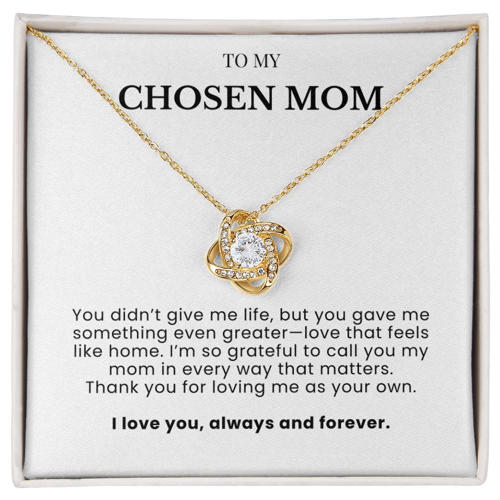 To My Chosen Mom - Twisted Love Pendant - Love Like Home