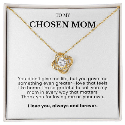 To My Chosen Mom - Twisted Love Pendant - Love Like Home