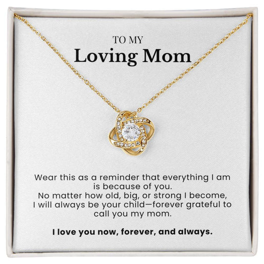 To My Loving Mom - Twisted Love Pendant - Forever Your Child