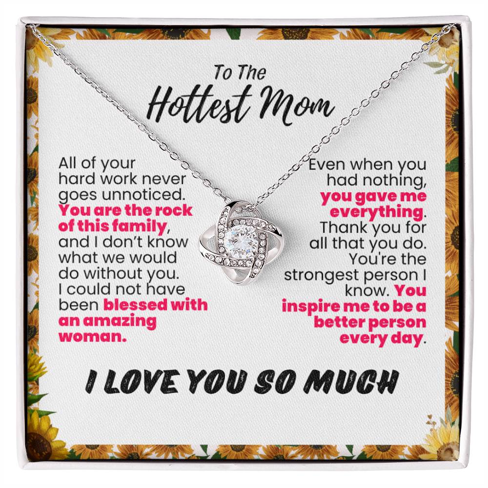 To The Hottest Mom Twisted Love Pendant - Enchanted Jewels