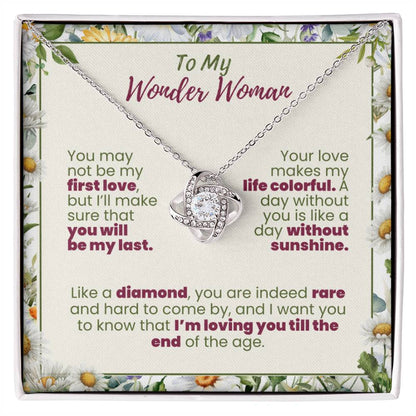 To My Wonder Woman Twisted Love Pendant - Enchanted Jewels