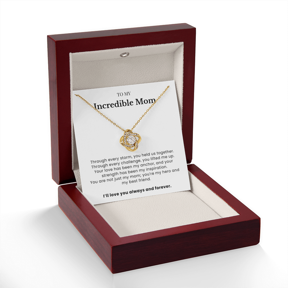 To My Incredible Mom - Twisted Love Pendant - My Strength, My Hero