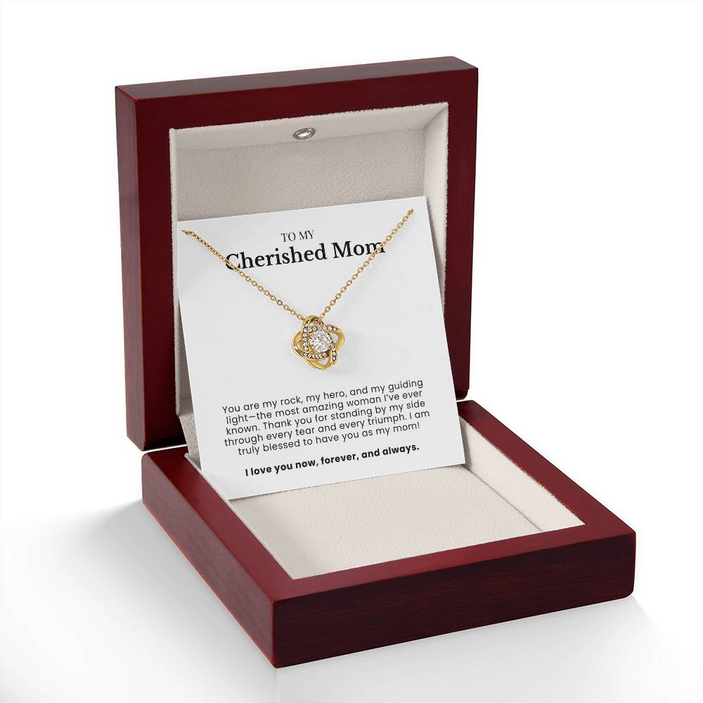 To My Cherished Mom - Twisted Love Pendant - My Biggest Blessing