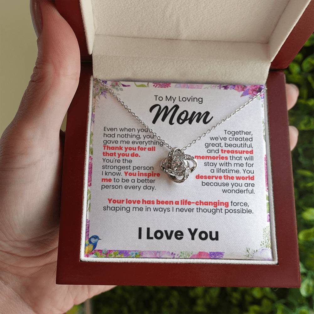 To My Loving Mom Twisted Love Pendant - Enchanted Jewels