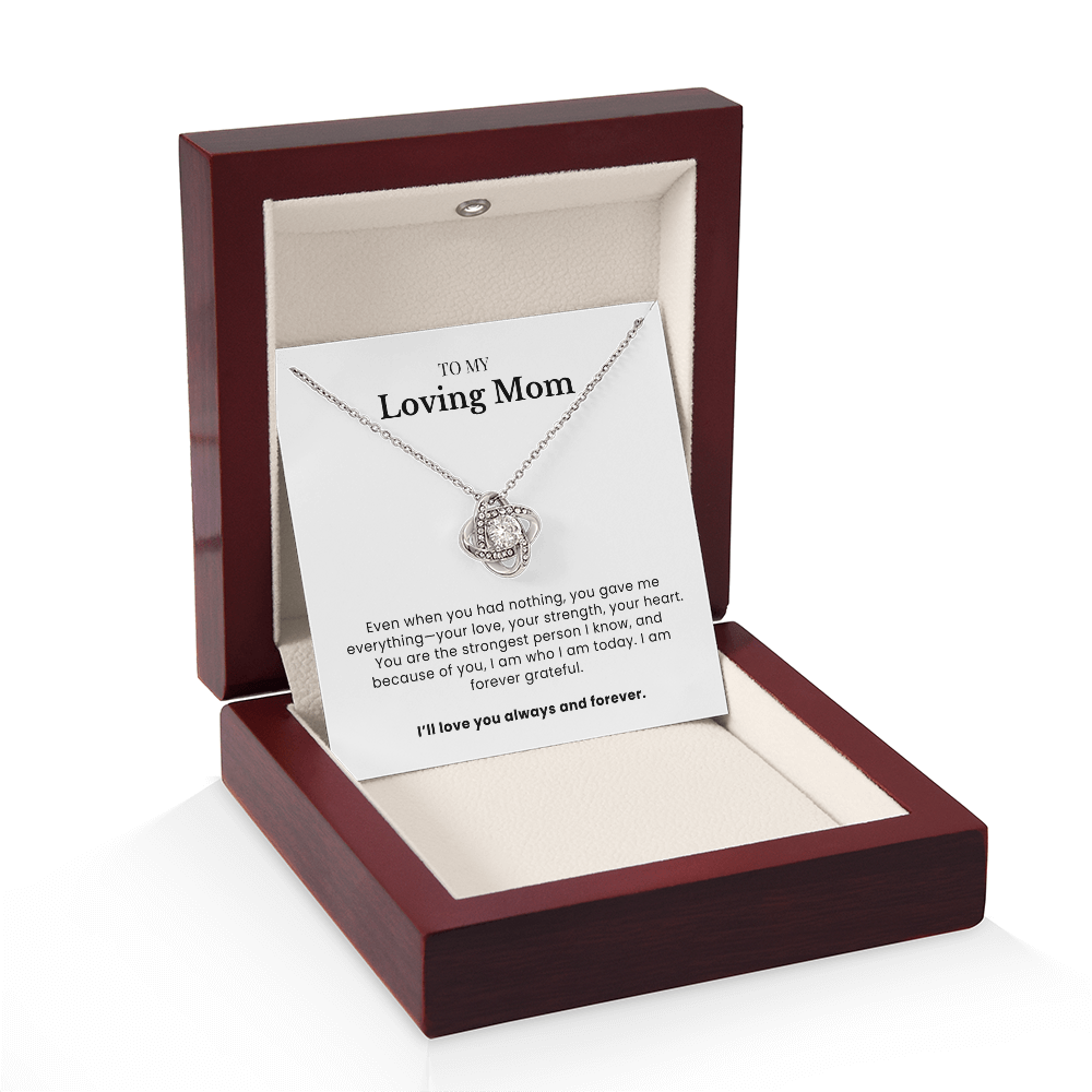 To My Loving Mom - Twisted Love Pendant - Strength of Love