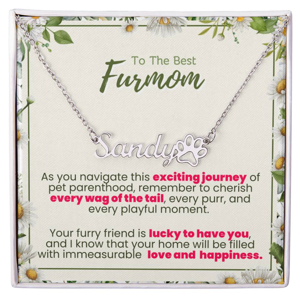 To The Best Furmom Green Background Match Pendant - Enchanted Jewels