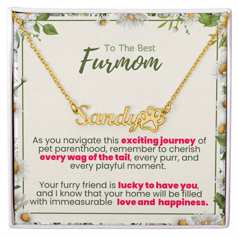 To The Best Furmom Green Background Match Pendant - Enchanted Jewels