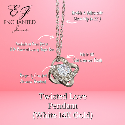To My Lovely Wife Twisted Love Pendant - Enchanted Jewels